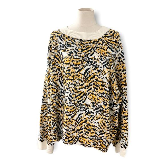 Rachel Comey For Target Animal Tiger Print Womens Plus Size 3x Sweater Top - Picture 1 of 10